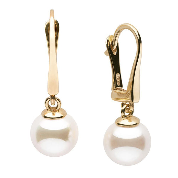 Meiumi White Akoya Pearl Classic Dangle Earrings