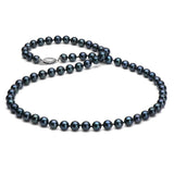 Meiumi Black Akoya Pearl Necklace, 6.5-7.0mm